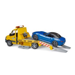 bruder - Mercedes Benz Sprinter Autotransporter mit Light & Sound Modul und Roadster