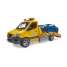 bruder - Mercedes Benz Sprinter Autotransporter mit Light & Sound Modul und Roadster