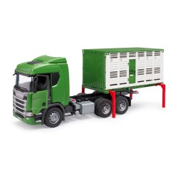 bruder - Scania Super 560R Tiertransport-LKW mit 1 Rind