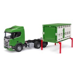 bruder - Scania Super 560R Tiertransport-LKW mit 1 Rind
