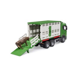 bruder - Scania Super 560R Tiertransport-LKW mit 1 Rind