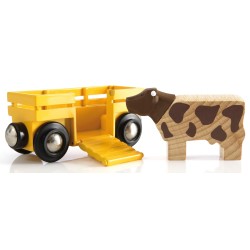 BRIO World - Tierwagen mit Kuh