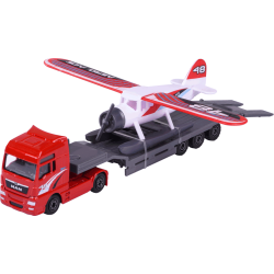 majorette - Transporter (MAN TGX XXL- mit Wasserflugzeug)