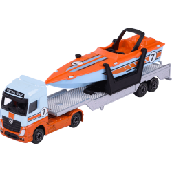 majorette - Transporter (Mercedes-Benz Actros- Schnellboottransporter)