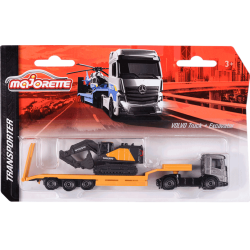 majorette - Transporter (VOLVO Truck- mit Volvo Bagger)