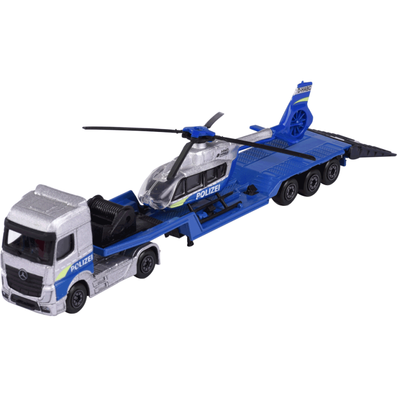 majorette - Transporter (Mercedes-Benz Actros- mit Polizeihelikopter)