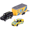 majorette - Race Trailer (Land Rover Defender 110 + Jaguar: Bilstein)