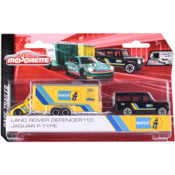 majorette - Race Trailer (Land Rover Defender 110 + Jaguar: Bilstein)