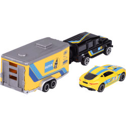 majorette - Race Trailer (Land Rover Defender 110 + Jaguar: Bilstein)