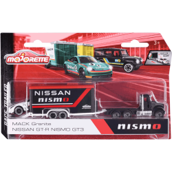 majorette - Race Trailer (Mack Granite + Nissan GT-R Nismo GT3: nismo)