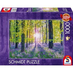 Schmidt Puzzle - Zarte Glockenblumen im Wald