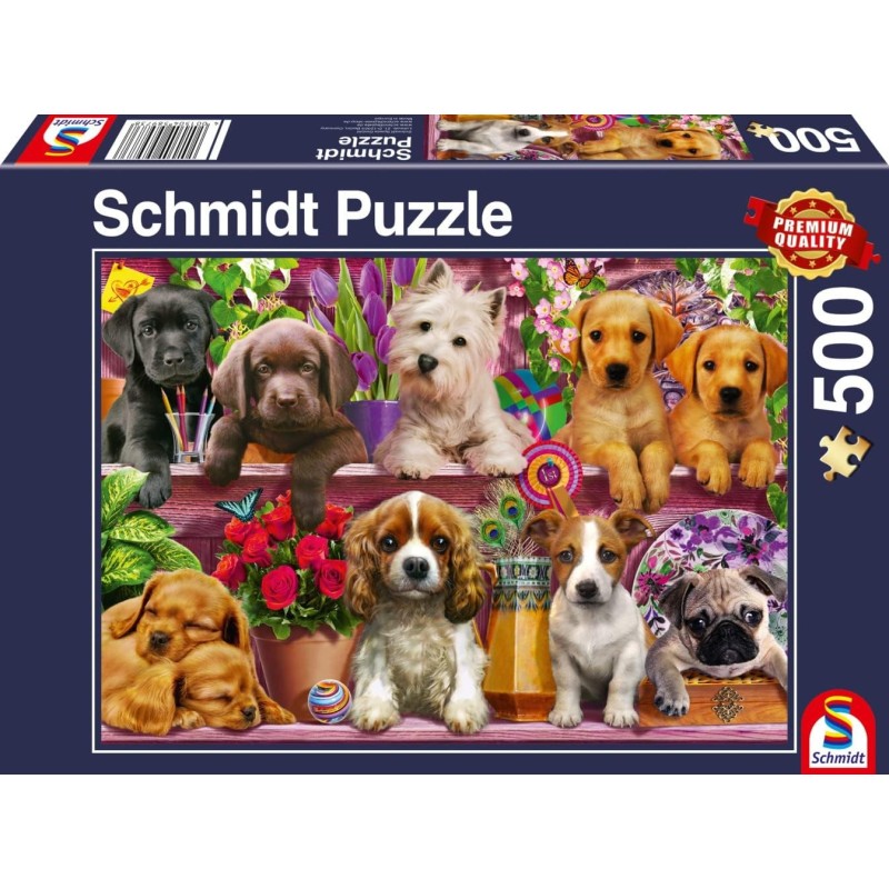 Schmidt Puzzle - Hunde im Regal