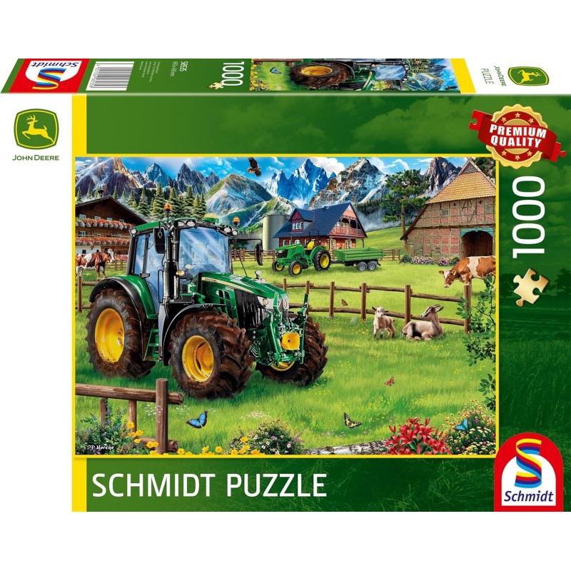 Schmidt - John Deere: Alpenvorland mit Traktor 6120M Schmidt - John Deere: Alpenvorland mit Traktor 6120M