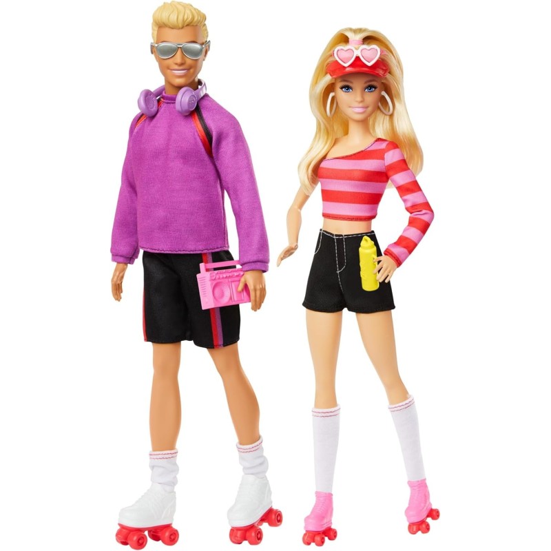 Barbie Fashionista Ken & Barbie mit Rollschuhe und Zubehör