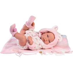 Llorens - Badepuppe Nico mit rosaem Outfit