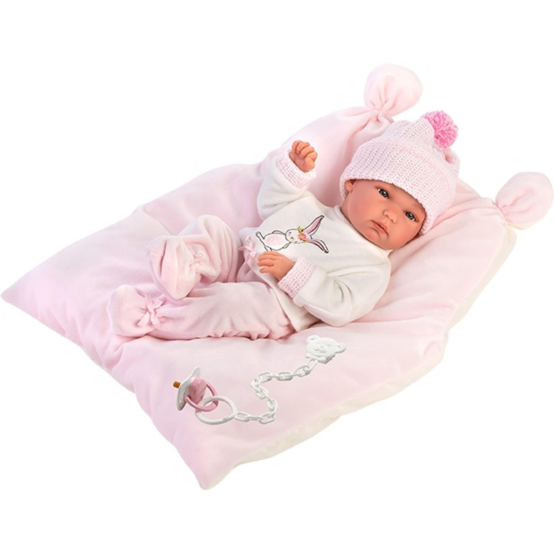 Llorens - Bimba rosa mit rosa Kissen