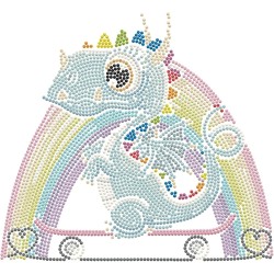 Diamond Dotz (Painting) - Dotzies Drache auf Skateboard