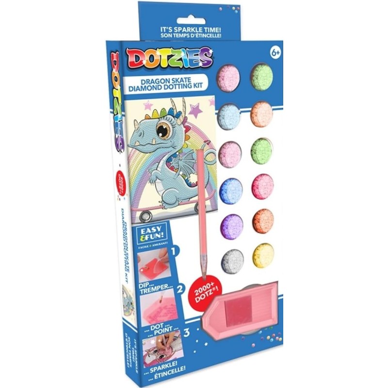 Diamond Dotz (Painting) - Dotzies Drache auf Skateboard