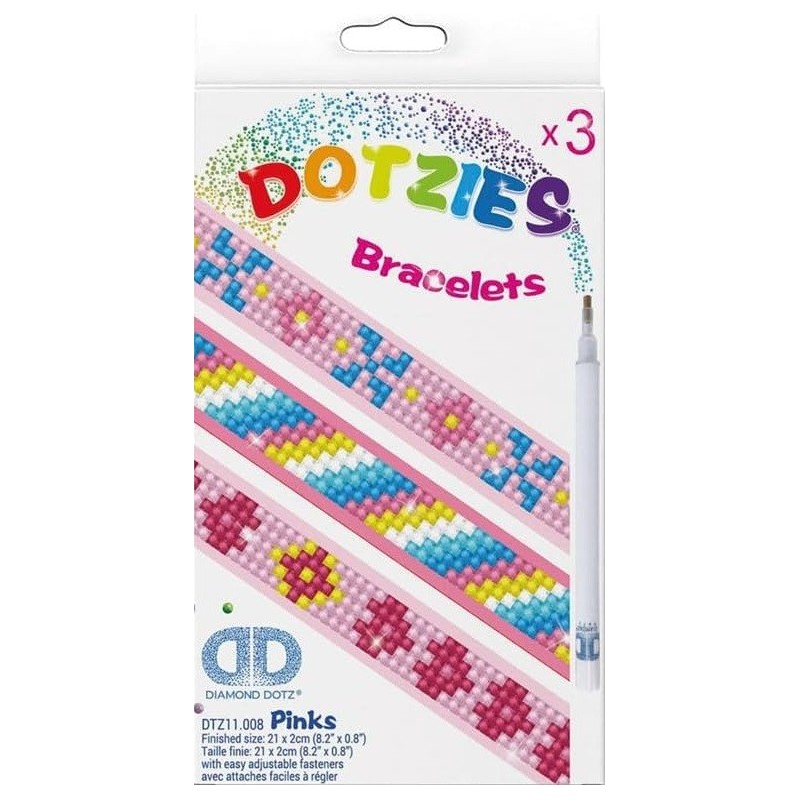 Diamond Dotz (Painting) - Dotzies Armbänder Retro Pink