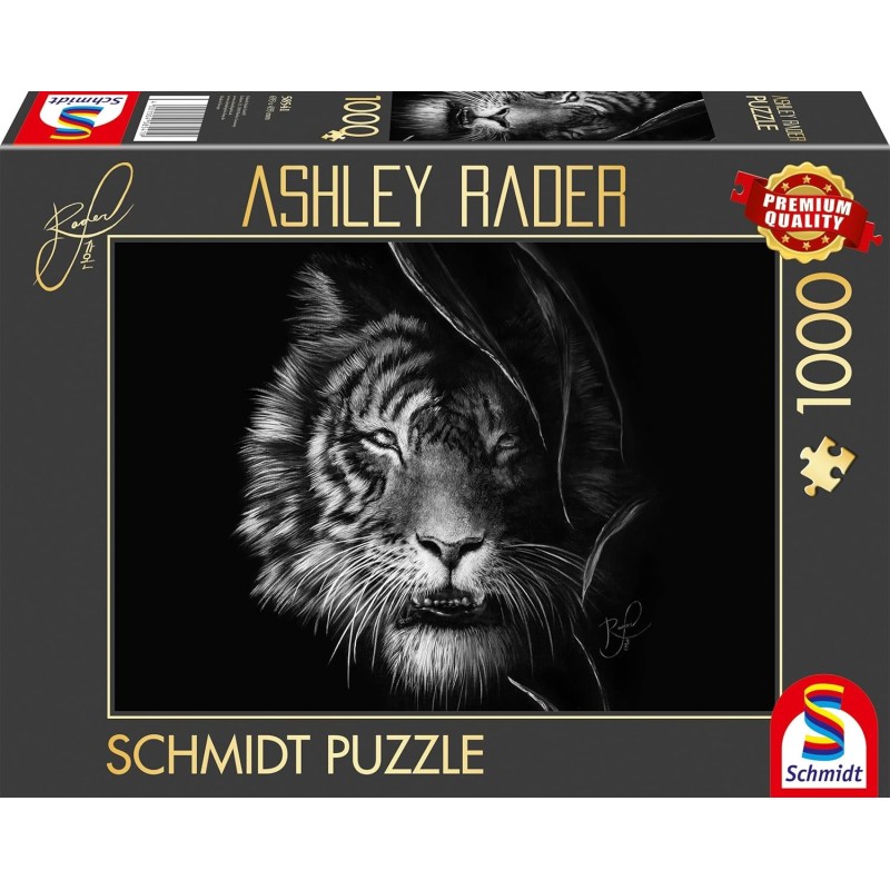 Schmidt Puzzle - Ashley Rader: Wilderness - Tiger, Im Zeichen der Freiheit