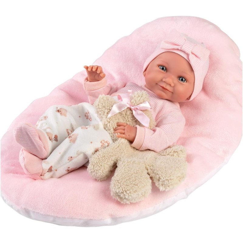 Llorens - Babypuppe Nica mit Kissen rosa