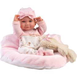 Llorens - Babypuppe Nica mit Kissen rosa