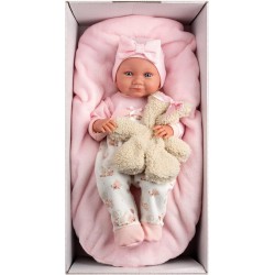 Llorens - Babypuppe Nica mit Kissen rosa