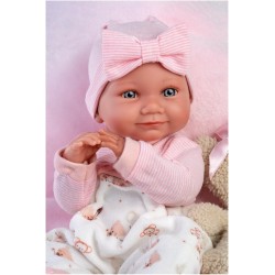 Llorens - Babypuppe Nica mit Kissen rosa