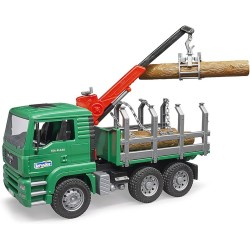 bruder - MAN Holztransport-LKW mit Ladekran