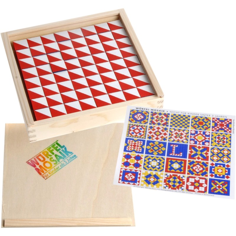 Pinocchio Holzspielwaren - Würfelmosaik mit 64 Holzwürfel Pinocchio Holzspielwaren - Würfelmosaik mit 64 Holzwürfel