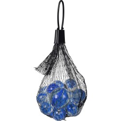 Simba - Glasmurmeln im Netz (blau-transparent)