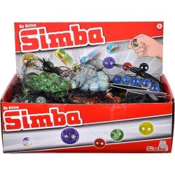 Simba - Glasmurmeln im Netz (weiss-undurchsichtig)