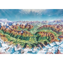 HEYE - Map Art, Alpine Mountain World
