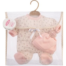Llorens - Pyjamaset beige Blumen für 32cm Puppen