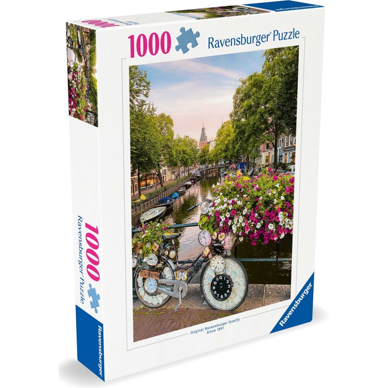 Ravensburger Puzzle - Fahrrad und Blumen in Amsterdam Ravensburger Puzzle - Fahrrad und Blumen in Amsterdam