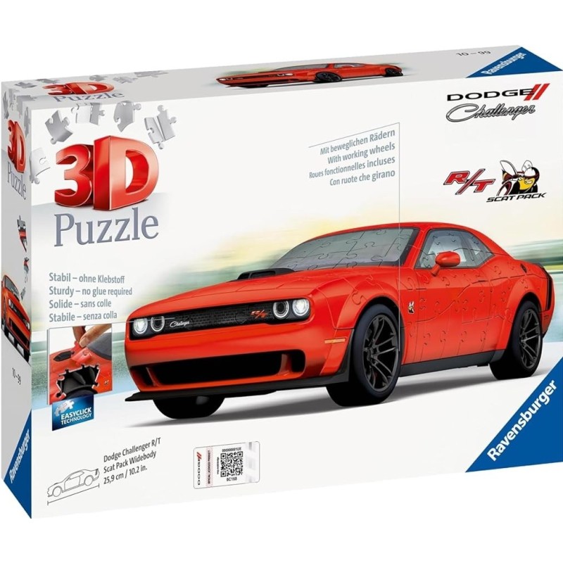 Ravensburger 3D Puzzle - Dodge Challenger R/T Scat Pack Widebody Ravensburger 3D Puzzle - Dodge Challenger R/T Scat Pack Widebody