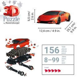 Ravensburger 3D Puzzle - Lamborghini Huracán EVO - Arancio