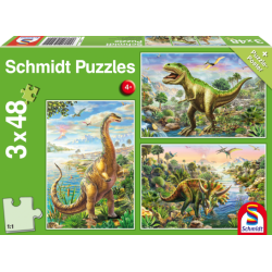 Schmidt Puzzle - Abenteuer mit den Dinosauriern