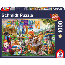 Schmidt Puzzle - Verrückter Haustiergarten