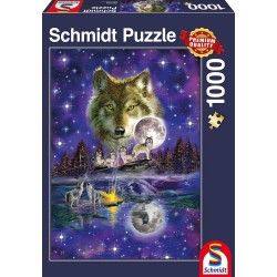 Schmidt Puzzle - Wolf im Mondlicht
