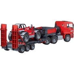 bruder - MAN TGA Tieflader mit Manitou Teleskoplader