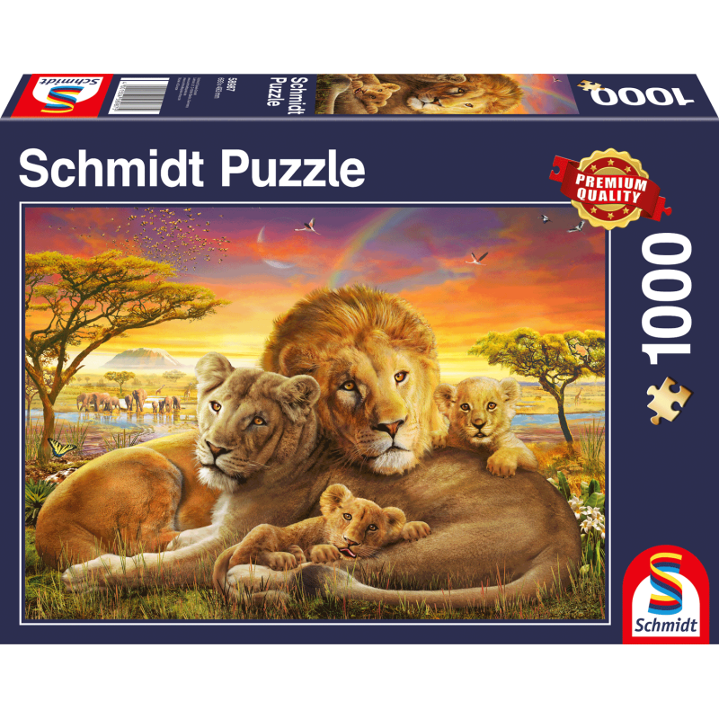 Schmidt Puzzle - Kuschelnde Löwenfamilie Schmidt Puzzle - Kuschelnde Löwenfamilie