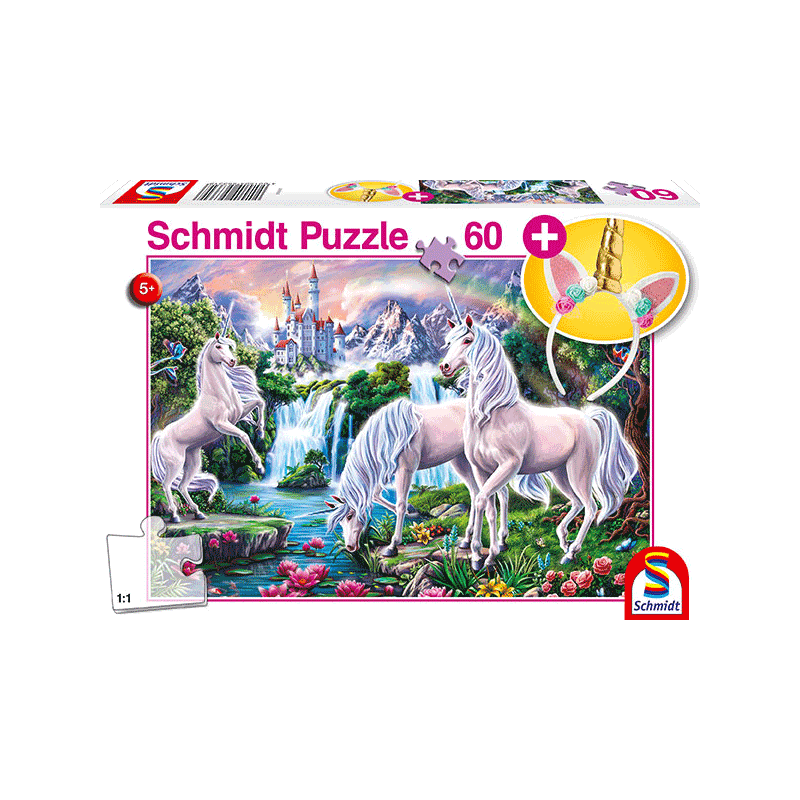 Schmidt Puzzle - Traumhafte Einhörner, mit add on