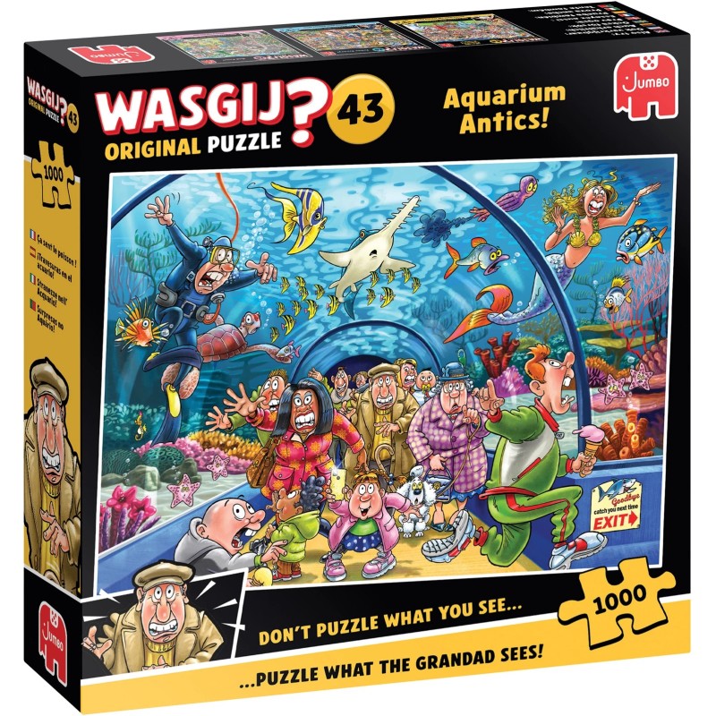 Jumbo Puzzle - Wasgij Original 43: Wie ein Fisch im Wasser? (1000 Teil)