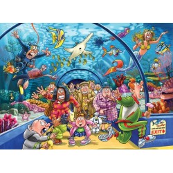 Jumbo Puzzle - Wasgij Original 43: Wie ein Fisch im Wasser? (1000 Teil)