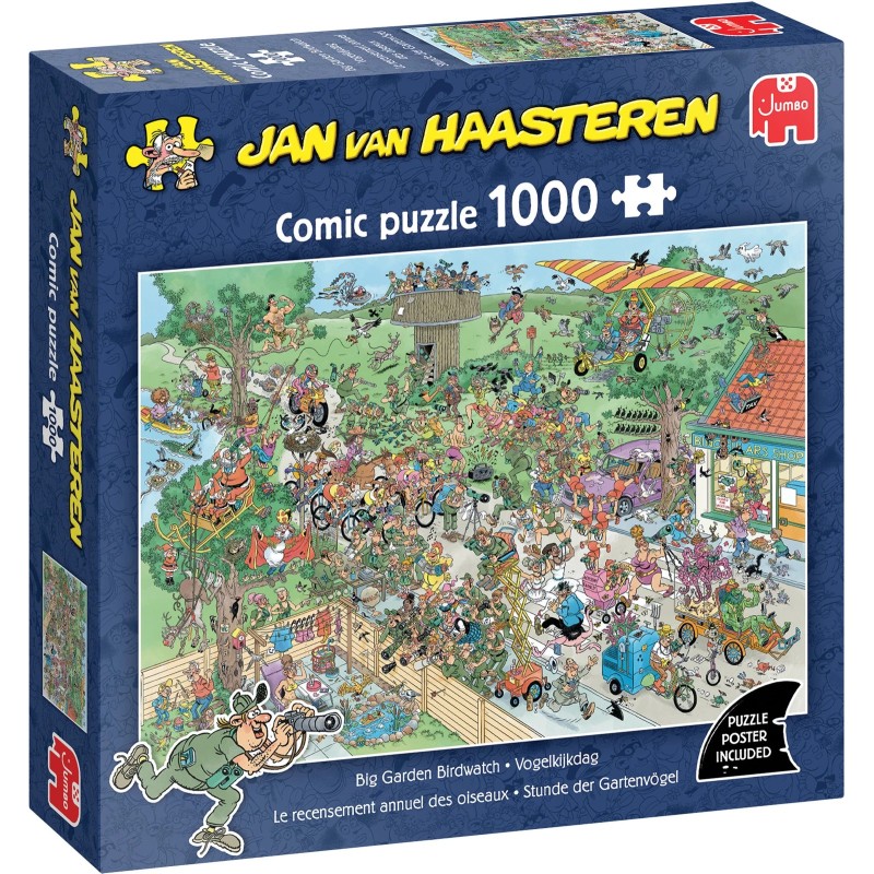Jumbo Puzzle - Jan van Haasteren: Stunde der Gartenvögel (1000 Teil)