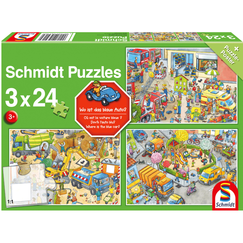 Schmidt Puzzle - Wo ist das blaue Auto hin?