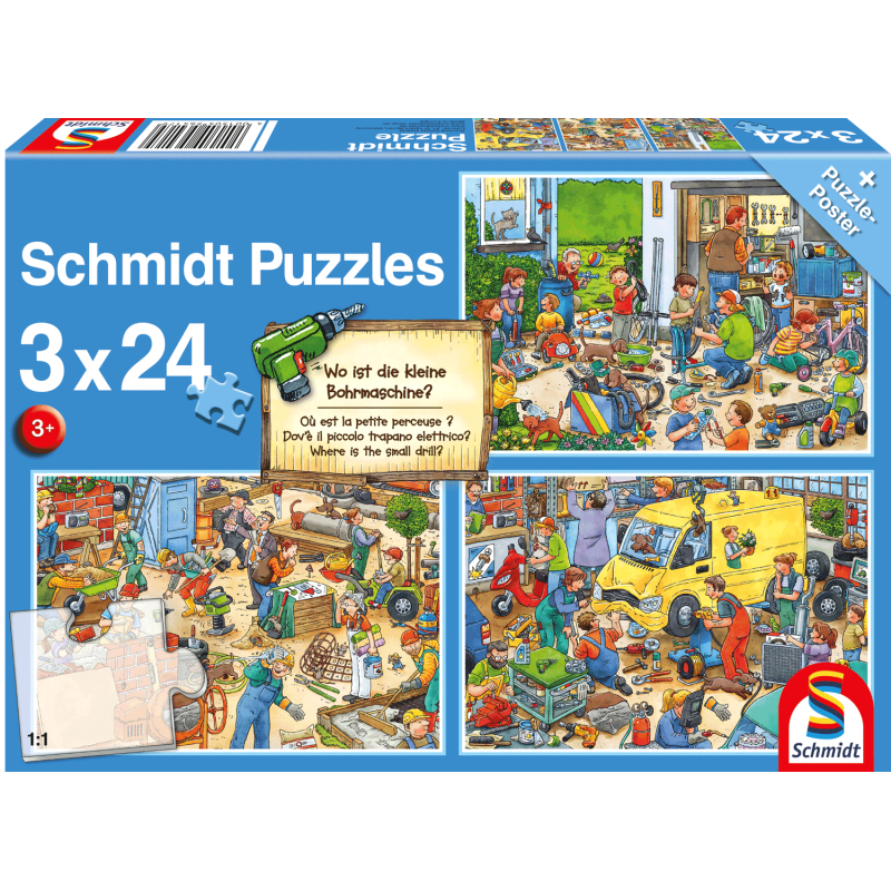 Schmidt Puzzle - Wo ist die kleine Bohrmaschine?