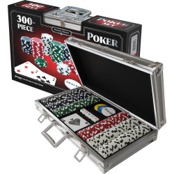 Goliath - Poker-Set 300 Chips, Aluminiumbox mit Kartenspiel