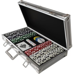 Goliath - Poker-Set 300 Chips, Aluminiumbox mit Kartenspiel